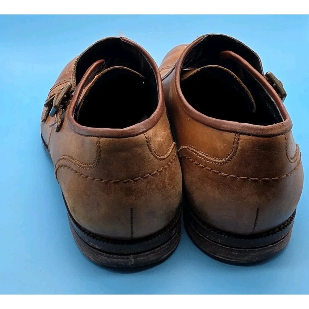Cole Haan Grand Harrison Double Monk Strap Brown Shoes Men's Size 10.5